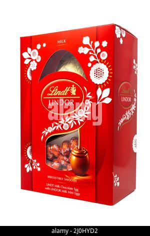 Lindt Lindor Milk Chocolate Easter Egg Stock Photo