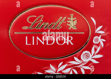 Lindt Lindor Milk Chocolate Easter Egg Stock Photo