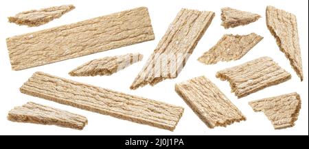 Crunchy rye crispbreads isolated on white background Stock Photo