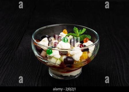 Healthy fresh fruit summer salad Stock Photo