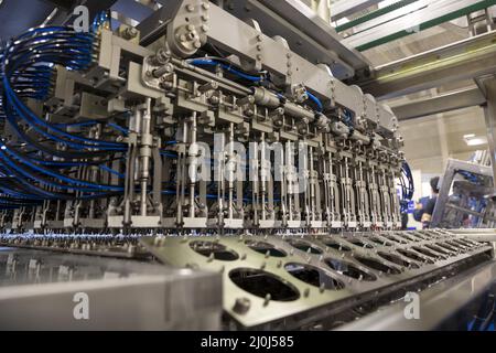 Automatic food packing machine Stock Photo