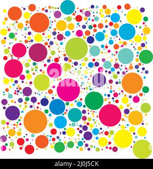 Random circles vector pattern, texture - stock vector illustration, clip-art graphics Stock Vector