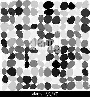 Rounded stones, pebbles, rock wall pattern and texture - stock vector illustration, clip-art graphics Stock Vector