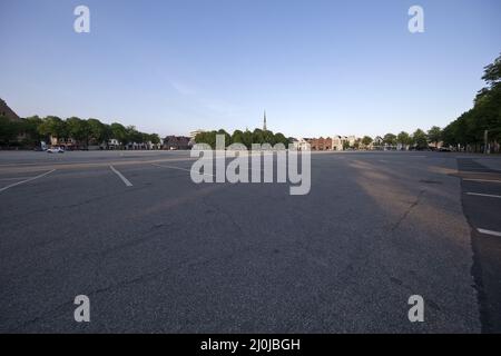 Marktplatz, largest undeveloped marketplace in Germany, Heide in Holstein, Germany, Europe Stock Photo