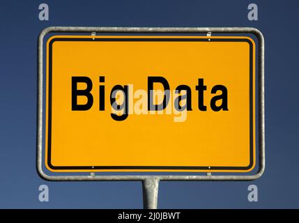 Big Data entrance sign, symbolic photo Stock Photo