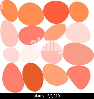 Rounded stones, pebbles, rock wall pattern and texture - stock vector illustration, clip-art graphics Stock Vector