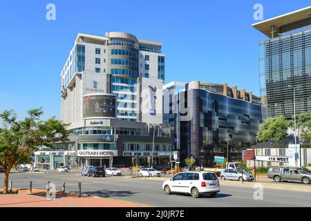 Radisson Blu Gautrain Hotel, Rivonia Road, CBD, Sandton, Johannesburg, Gauteng Province, Republic of South Africa Stock Photo