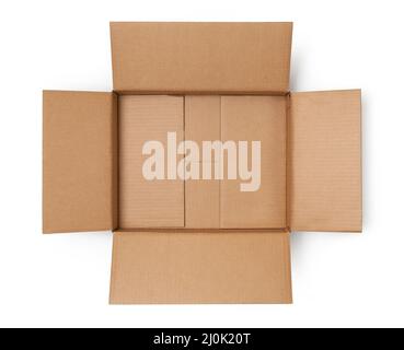 Cardboard box isolated on a white background Stock Photo