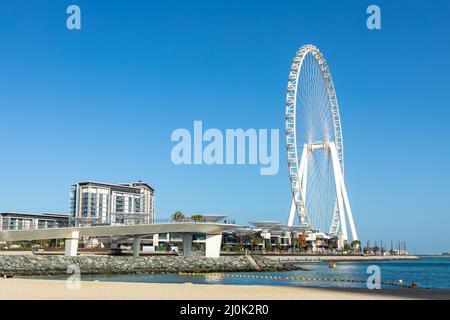 Dubai Eye or Al Ain, Bluewaters Island. United Arab Emirates. Middle East. Stock Photo