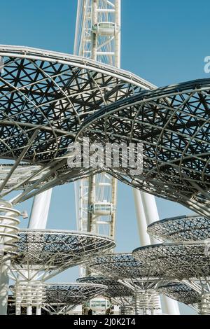 Dubai Eye or Al Ain, Bluewaters Island. United Arab Emirates. Middle East. Stock Photo