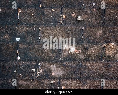 Dark Brick Floor with Some Litter in San Andrés, Colombia Stock Photo