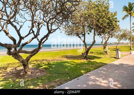 Landscape of Shatti Al Qurum Beach and Natural park in Muscat, Sultanate of Oman, Middle East Stock Photo