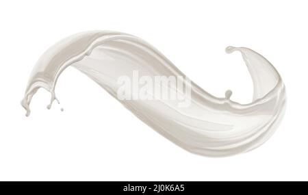 Milk splash isolated on white background Stock Photo