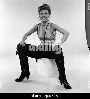 Actress Anne Kirkbride models the latest fashions. 15th July 1981. Stock Photo