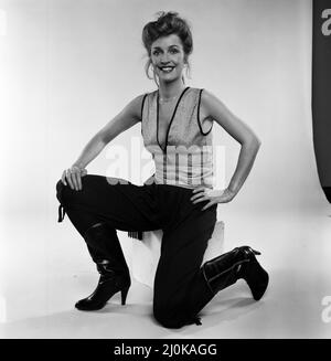 Actress Anne Kirkbride models the latest fashions. 15th July 1981. Stock Photo