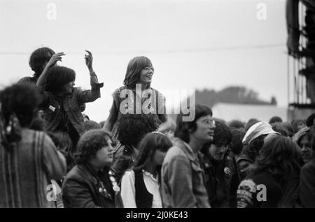 Reading Rock Festival 1980, the 20th National Rock Festival, taking place 22nd to 24th August, at Richfield Avenue, Reading, Pictures Friday 22nd August 1980. Stock Photo