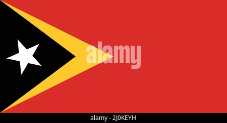 The official Flag of East Timor as a vector. Stock Vector