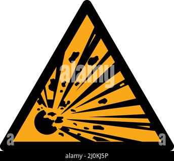 ISO 7010 W002 – Explosive materials - warn sign Stock Vector