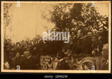 Celebration for the Centennial of the San José de Flores church in 1906. Flores Neighborhood, Buenos Aires, Argentina. Stock Photo