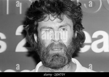 The Transglobe Expedition returns home. Sir Ranulph Fiennes on his arrival at Greenwich. 29th August 1982. Stock Photo