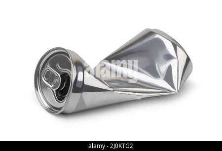 Crumpled empty beer can Stock Photo