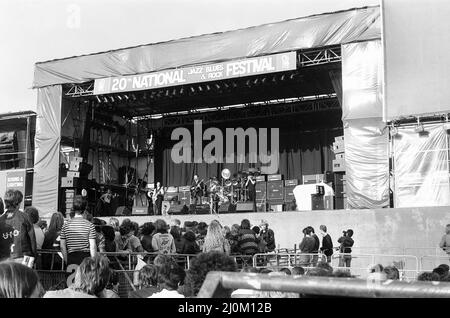 Reading Rock Festival 1980, the 20th National Rock Festival, taking place 22nd to 24th August, at Richfield Avenue, Reading, Pictures Friday 22nd August 1980. Stock Photo