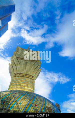 Macau Special Administrative Region of Lisboa and the blue sky Stock Photo