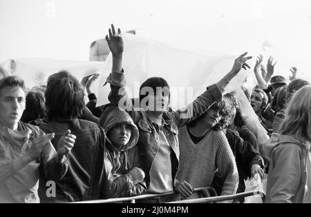 Reading Rock Festival 1980, the 20th National Rock Festival, taking place 22nd to 24th August, at Richfield Avenue, Reading, Pictures Friday 22nd August 1980. Stock Photo