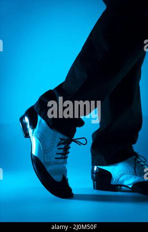 Man dancer dancing shoes Stock Photo