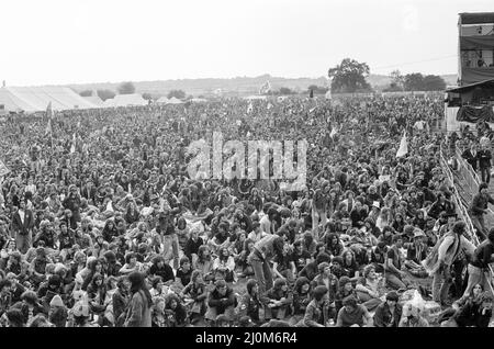 Reading Rock Festival 1980, the 20th National Rock Festival, taking place 22nd to 24th August, at Richfield Avenue, Reading, Pictures Friday 22nd August 1980. Stock Photo