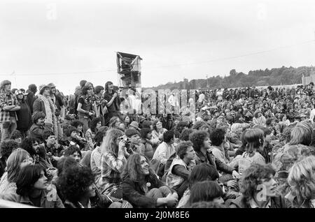 Reading Rock Festival 1980, the 20th National Rock Festival, taking place 22nd to 24th August, at Richfield Avenue, Reading, Pictures Friday 22nd August 1980. Stock Photo