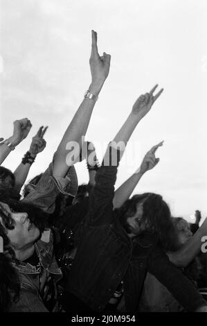 Reading Rock Festival 1980, the 20th National Rock Festival, taking place 22nd to 24th August, at Richfield Avenue, Reading, Pictures Friday 22nd August 1980. Stock Photo