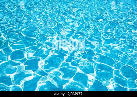 Pool blue water background Stock Photo