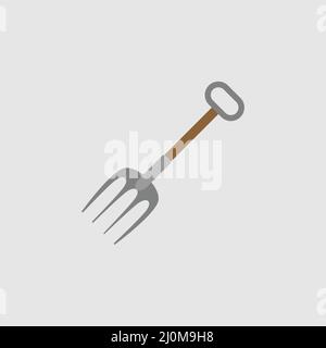 Rake icon. Cartoon of sickle vector icon Stock Vector