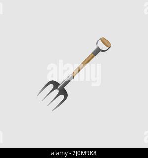 Rake icon. Cartoon of sickle vector icon Stock Vector
