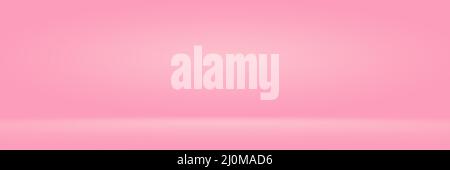 Abstact photographic Pink Gradient studio backdrop Background. Stock Photo