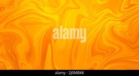 Abstract orange paint background. Acrylic texture with marble pattern Stock Photo