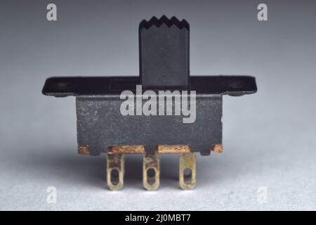 Close up photo of small dpdt switch Stock Photo