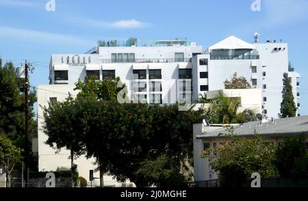 Los Angeles, California, USA 15th March 2022 A general view of atmosphere of The London Hotel West Hollywood at 1020 N San Vicente Blvd where Kim Kardashian, One Direction, Oprah Winfrey and Chris Pratt have stayed, on March 15, 2022 in Los Angeles, California, USA. Photo by Barry King/Alamy Stock Photo Stock Photo