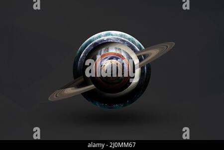 High resolution beautiful art presents planets of the solar system. Minimalistic style art on grey background. This image elements furnished by NASA Stock Photo