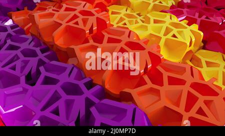 Fractured surface of cubic shapes Stock Photo