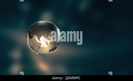 Glowing World Background Stock Photo