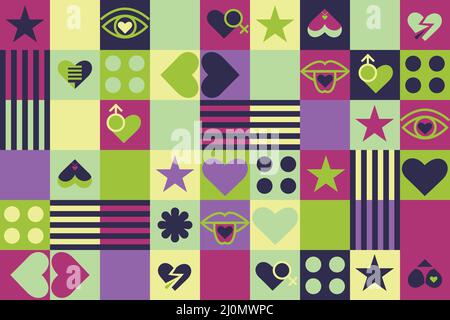 Abstract vector flat pattern Stock Vector