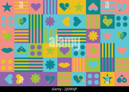 Abstract vector flat pattern Stock Vector