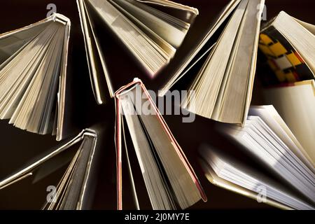 Bunch old books Stock Photo