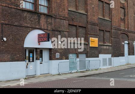 The  Stage Door entrance to the Old Vic Theatre in London,England,UK Stock Photo