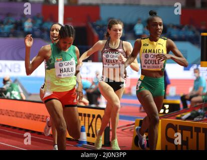 Freweyni HAILU of Ethiopie , Natoya GOULE of Jamaique and Elena BELLñ