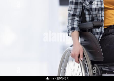 Close up hand wheel Stock Photo