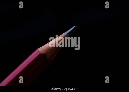 Close-up of the sharpened pencil Stock Photo