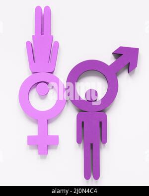 Colorful equal rights symbol concept Stock Photo